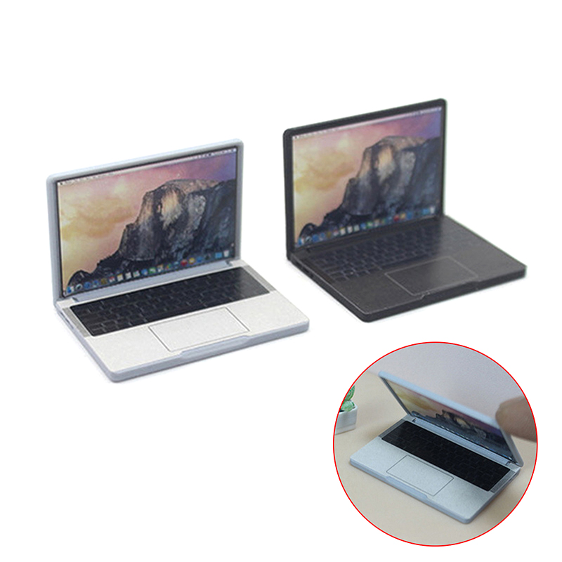 Laptop Accessories Diy - Niedlicher Mini-Laptop im Maßstab 1:12, Miniatur-Computer