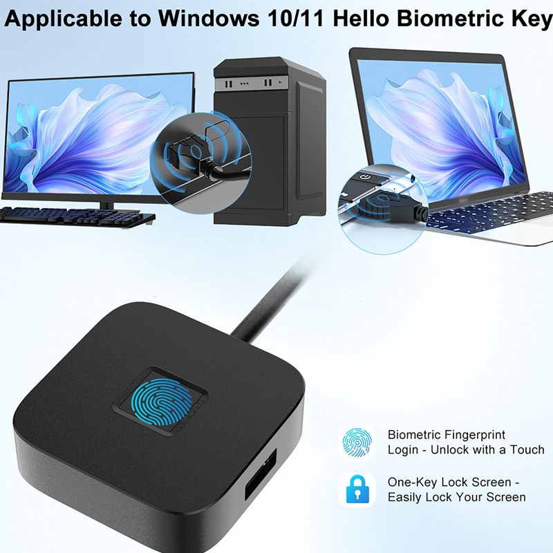 Fingerprint Reader Usb - USB-Fingerabdruckleser mit Unterstützung für Windows 10/11