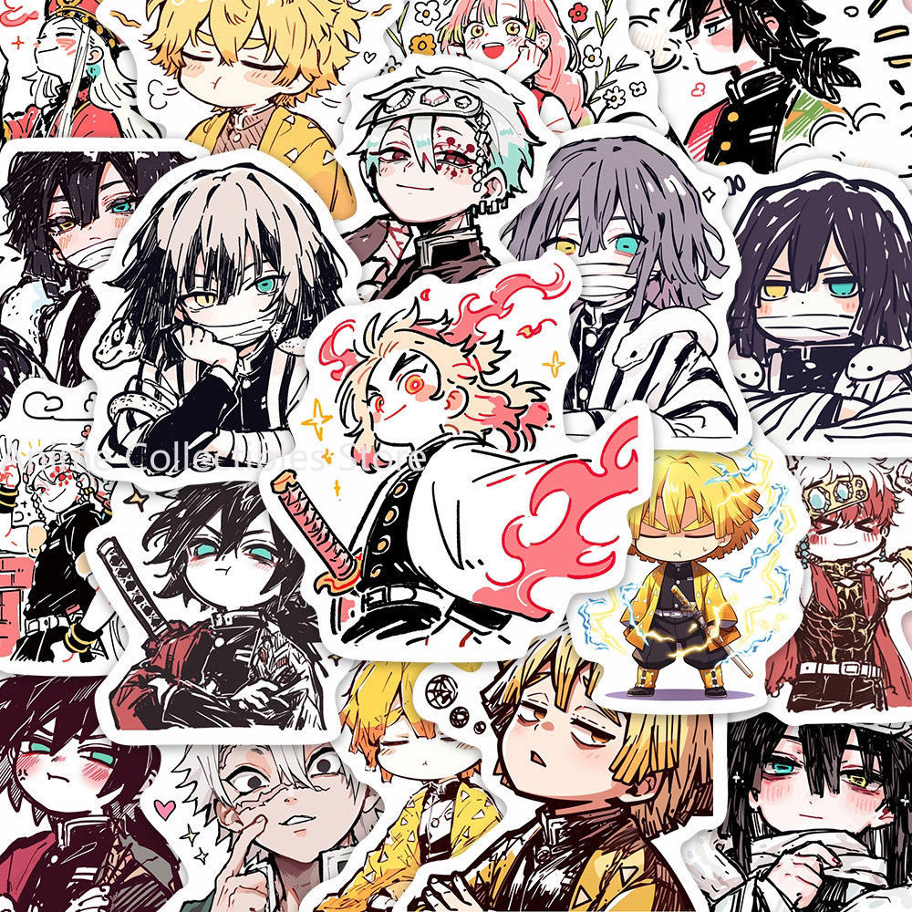 Laptop Accessories Decoration - 55PCS Dämon Slayer Kamado Tanjirou Anime