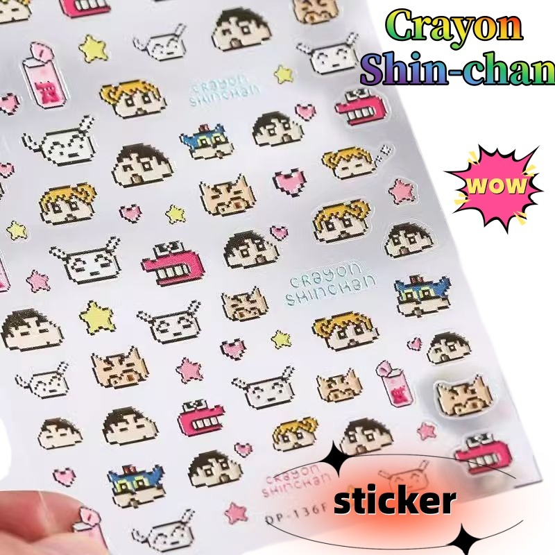 Laptop Accessories Decoration - Crayon Shin-chan Kreatives Papier-Guka-Notizbuch Geprägte Aufkleber