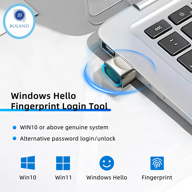 Fingerprint Reader Usb - Mini biometrisches Fingerabdruck-Anmeldesperre Windows 10, Hallo