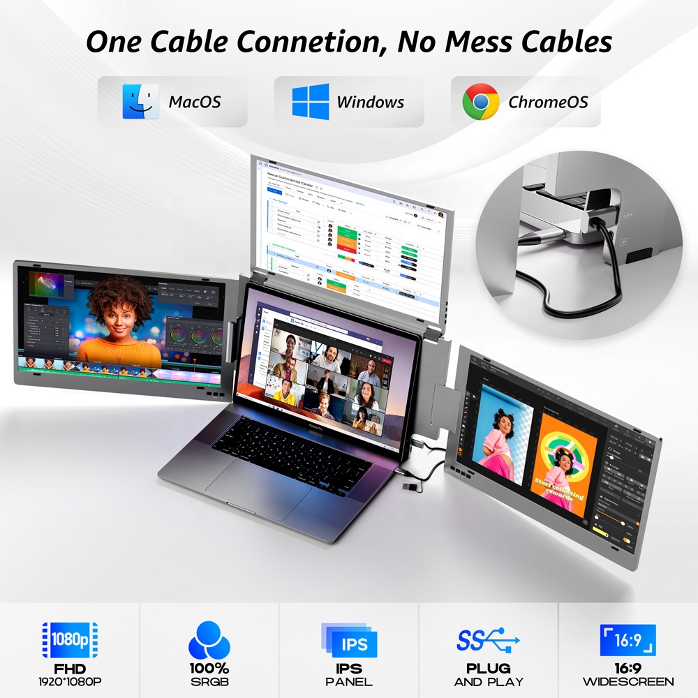 15,6-Zoll-Laptop-Extender-Moni – Monitor Portable Usb Bewertung und Preis